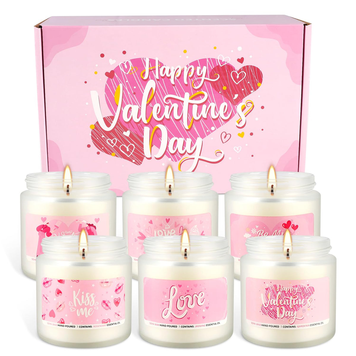 Scented Candle Gifts,6pack-Long Lasting Burning-Aromatherapy Candle for Men Husband Boyfriend,Romantic Gifts for Women, Girlfriend Wife,Mother,Home Decor,Anniversary