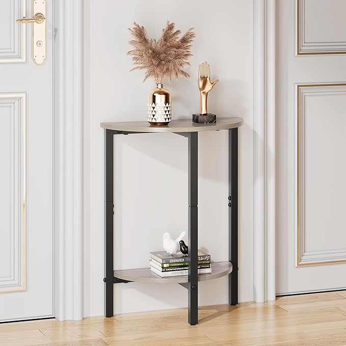 Vagusicc Side Tables Small End Tables, 2 Tier Couch Side Table, Small Round