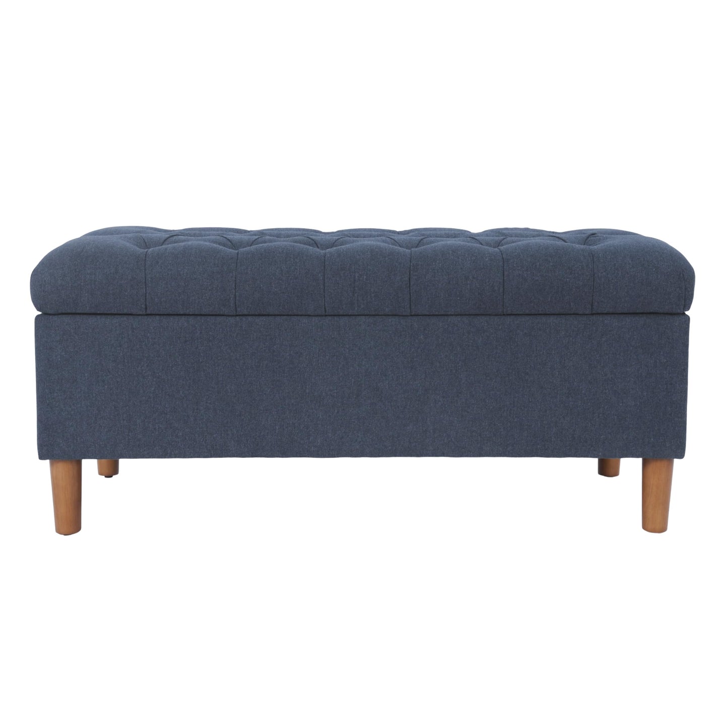 HomePop 40" Ainsley Button Tufted Storage Bench - Blue Woven