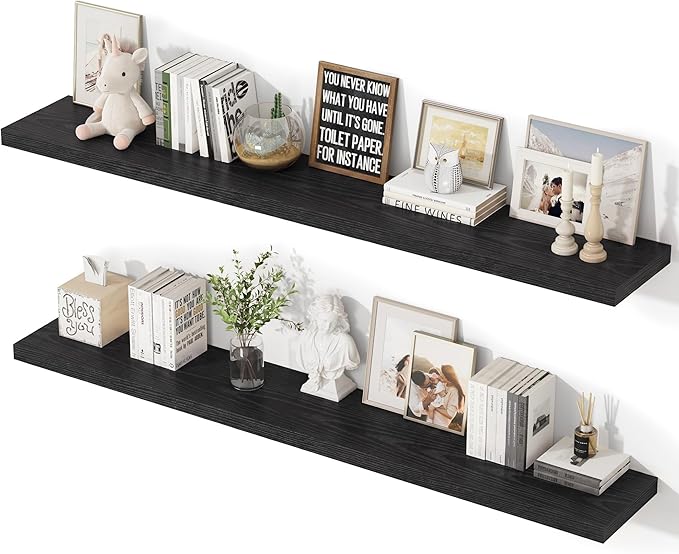 55 Inch Floating Shelves, 12 Inch Deep Floating Shelves