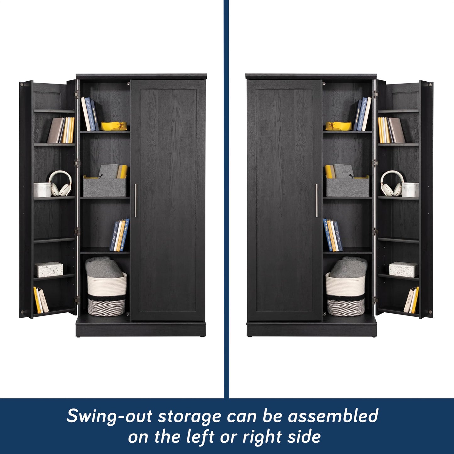 Sauder HomePlus Storage Cabinet, Raven Oak Finish