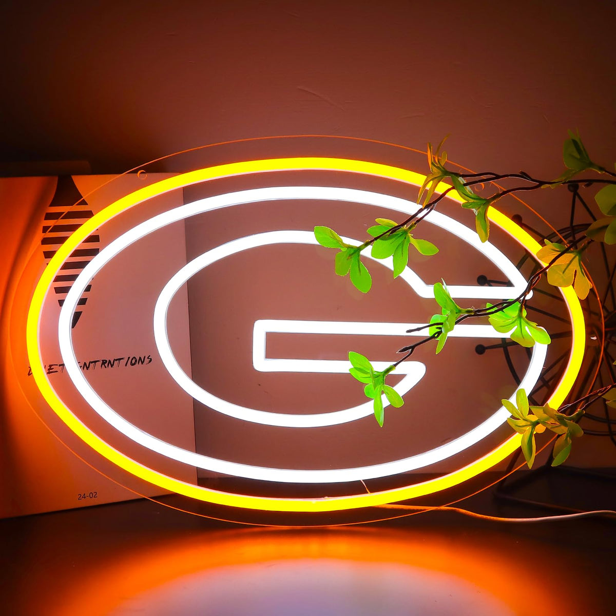 BNBIDEN Packers Football Neon Signs Led Sign for Wall Decor Rugby Team Light Up Sign Suitable for Man Cave Office Bar Pub Wall Art Gifts for Teen Boys