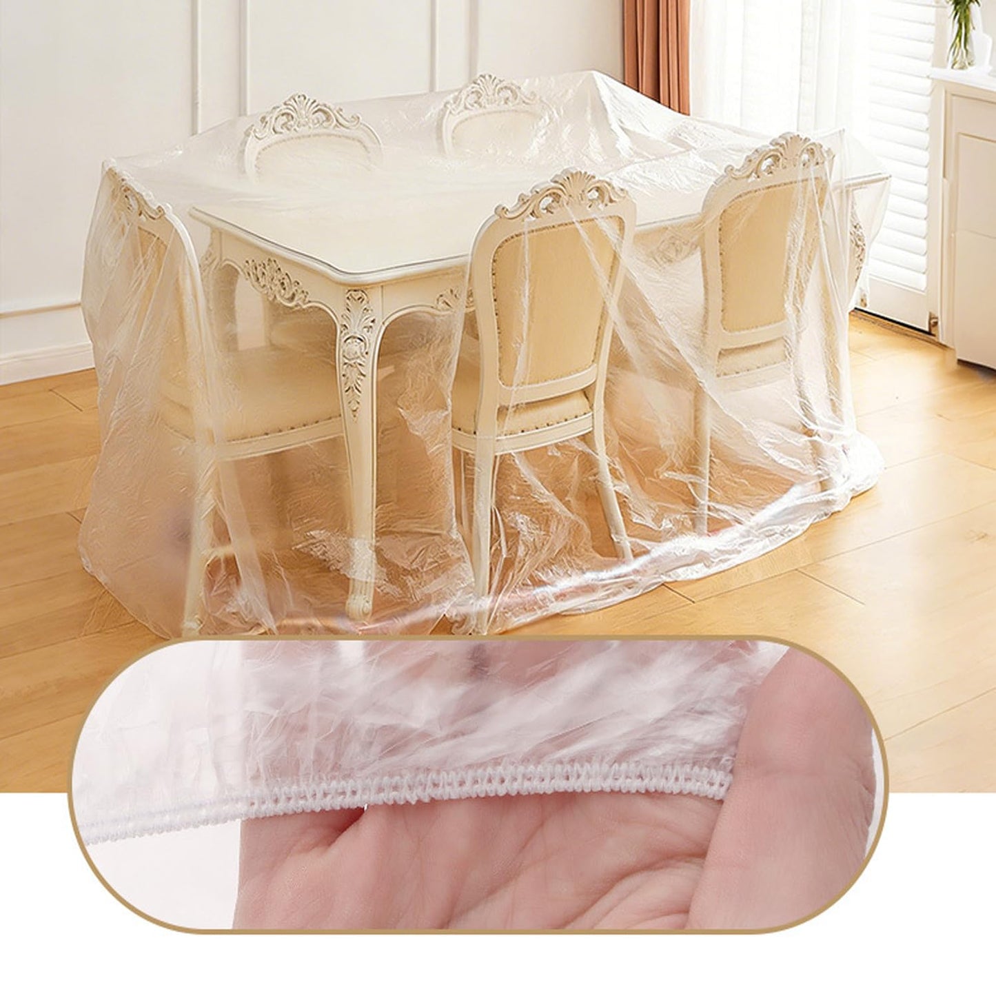 ArrErr 2 Pack Sofa Dust Covers Dustproof Couch Protector Plastic Moving and Storage Covers for Furniture Moves Protection Queen Bed King Bed Home Renovation Wall Painting Basement Garage