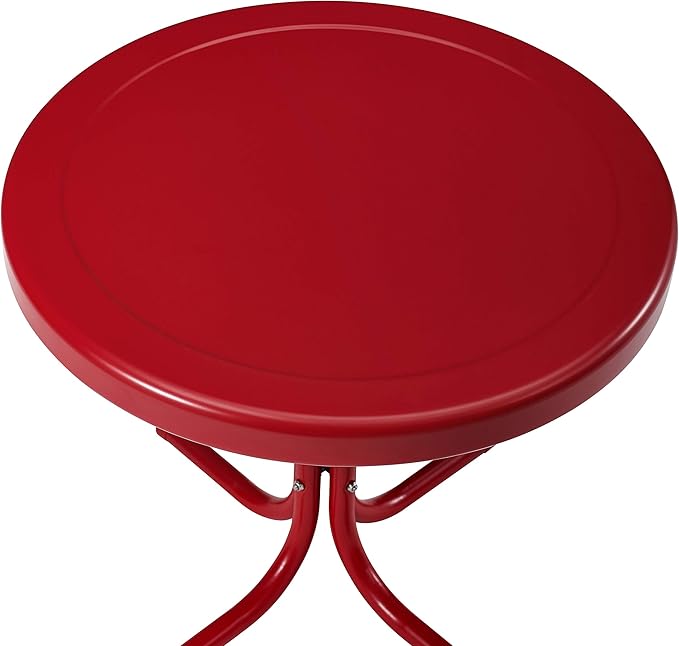 Crosley Furniture Griffith Weather Resistant Retro Metal Outdoor Side Table