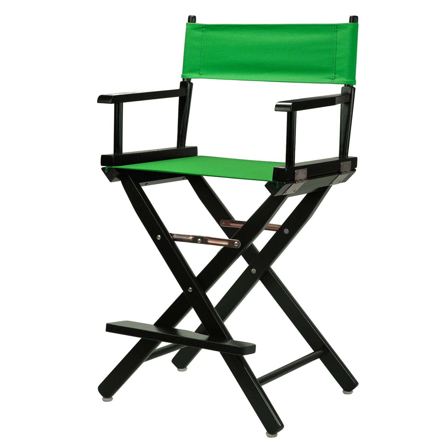 Casual Home Director's Chair ,Black Frame/Green Canvas,24" - Counter Height