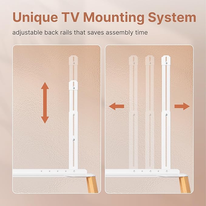 Rolling Easel TV Stand for 49–75 Inch TVs, Mobile TV Cart