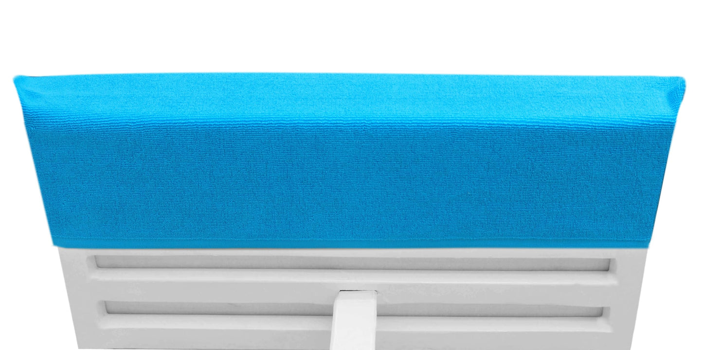COTTON CRAFT Pool Lounge Chair Cover - 2 Pack - 100% Cotton - Soft Ringspun Terry Towel Spa Chaise Lounge Chair Cover - Beach Chair Cover - Oversized 32 in Wide x 82 in Length x 7 inch Pocket – Aqua