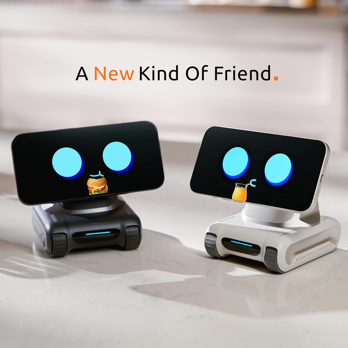 LOOI Robot-Space Black-AI Desktop Companion,ChatGPT&Gemini Voice Interaction,Visual Understanding,Personality&Memory,10W Wireless Charging,Tech&Gadget Gift,Electronic pets,Toy,Geek,Desktop Setup