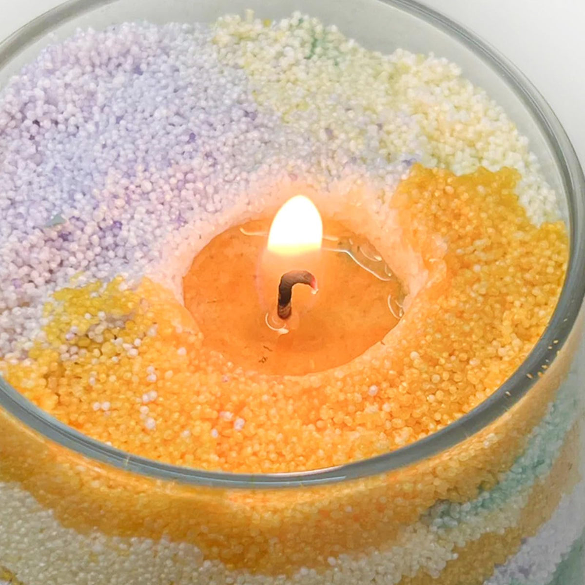 CoolCrafts Sand Wax Candle with Wicks 2 LB Pearled Sand Candle Bulk for Candle Making, Wedding Decor, Crafts - Red