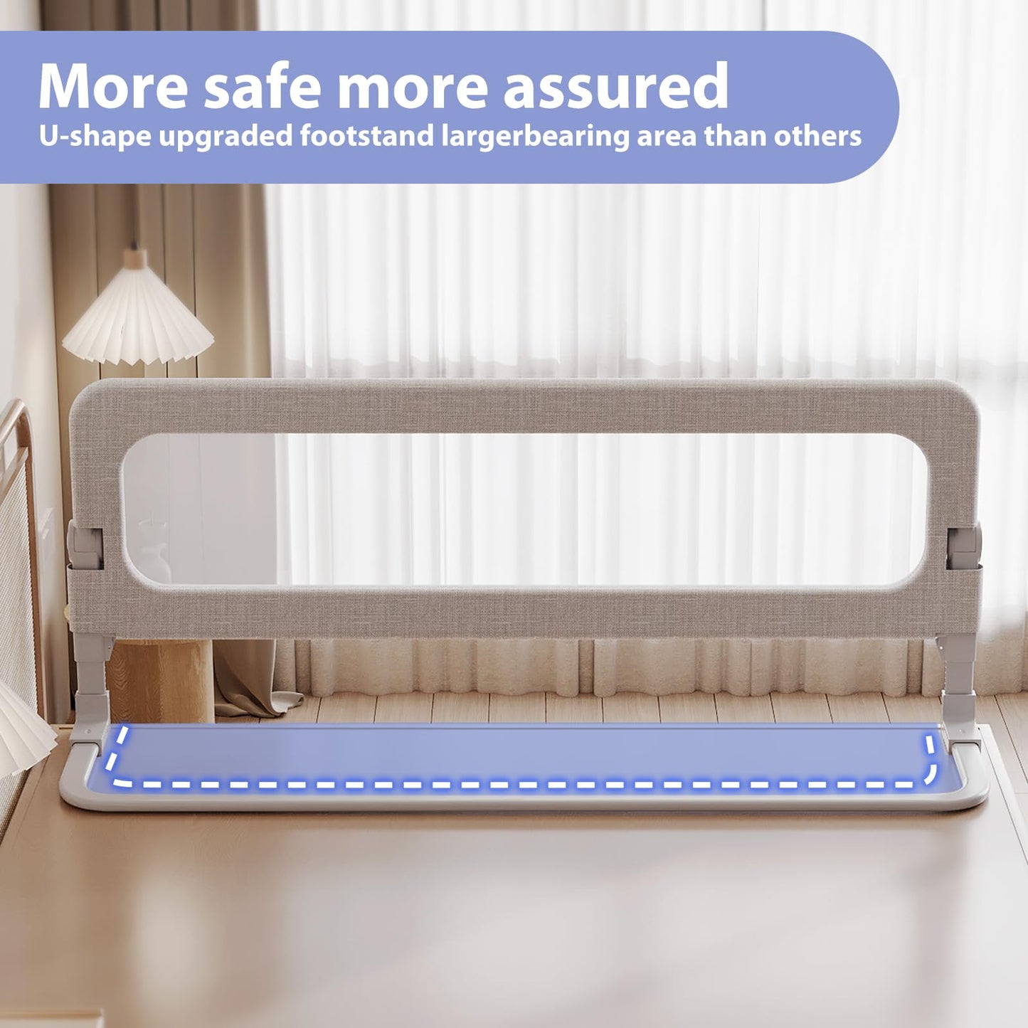 Baby Bed Rails Guard for Toddlers - Toddler Bed Rail for Queen Full King Twin Crib Bunk Size Bed Adjustable Heights & Foldable Bedrail Extra Tall Child Safety Side Railing Guards for Kids(78.7")