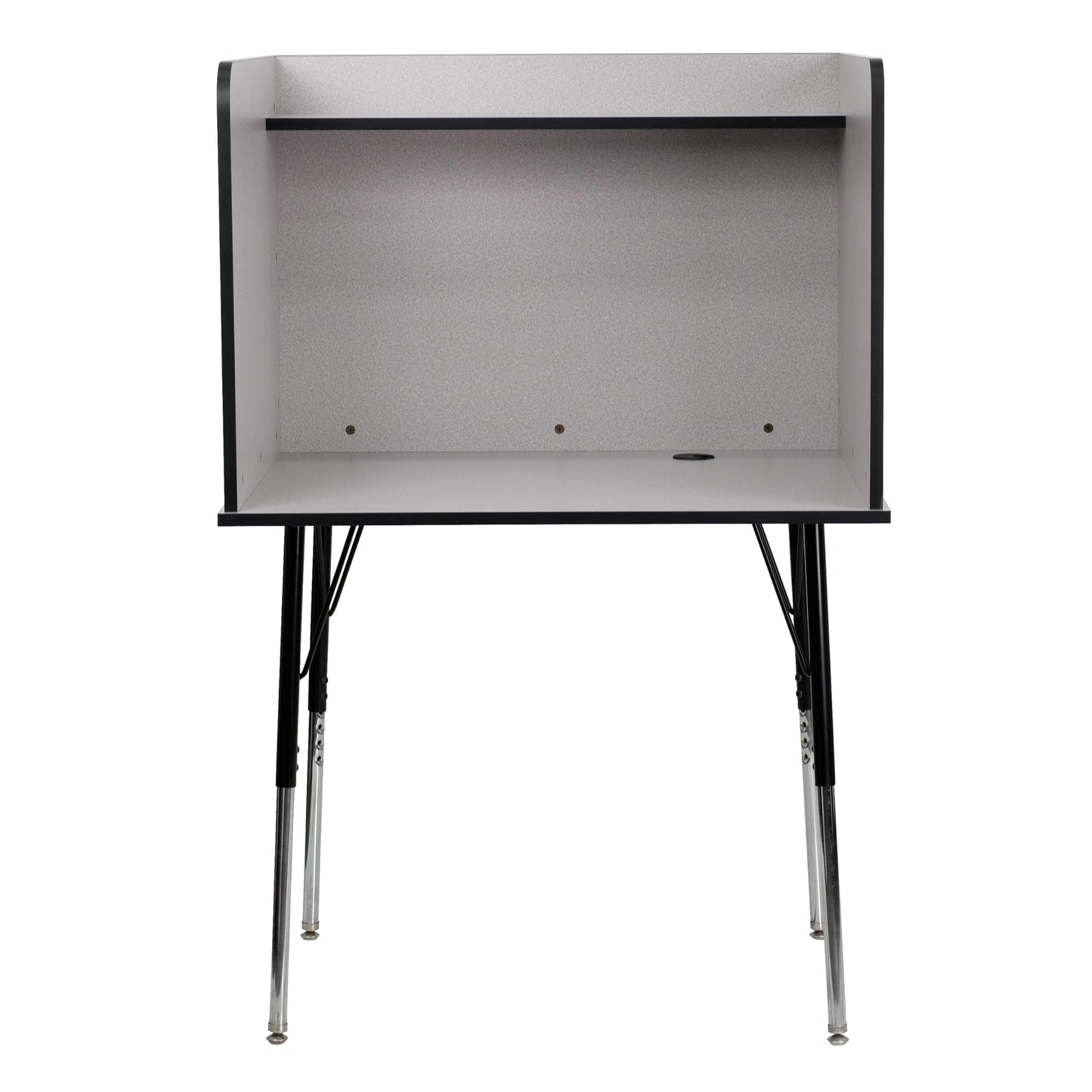Flash Furniture Justin Height-Adjustable Student Study Carrel for Testing Centers/Classrooms, Modular Study Carrel/Private Student Testing Desk, Gray