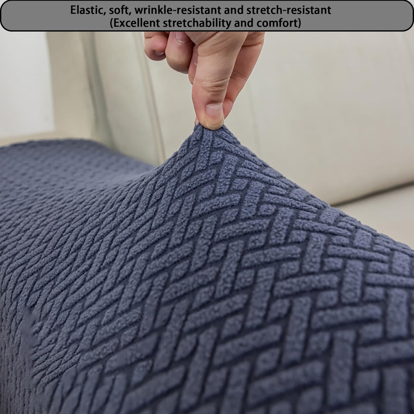 Couch Arm Covers & Arm Chair Covers Set of 2 - Stretch Sofa Armrest Protectors with Non-Slip Grip, Machine Washable Polyester Fabric for Recliner/Loveseat/Sectional (Brown,Medium-Set of 2)