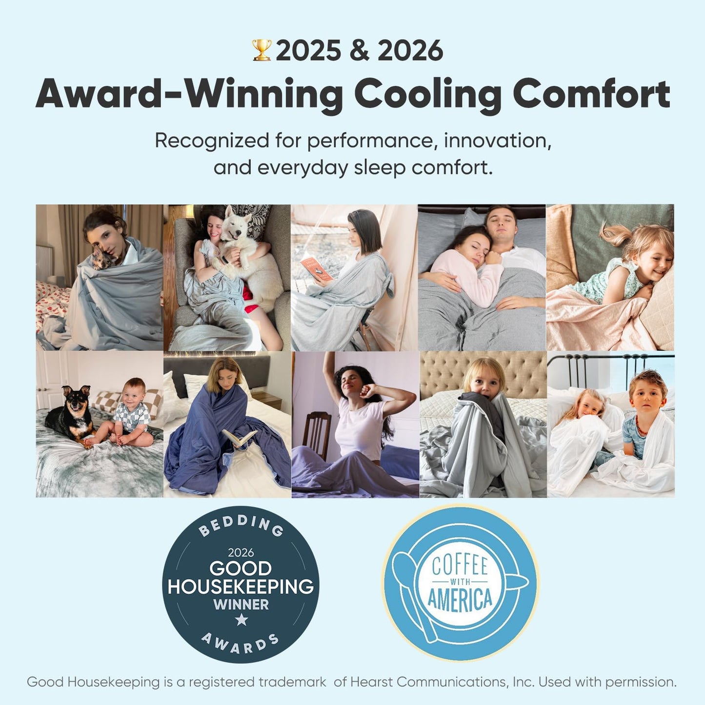 Elegear Revolutionary Cooling Comforter Queen Size, Arc-Chill 3.0 Cool Tech Double-Sided Cooling Blanket for Hot Sleepers & Night Sweats Q-max>0.5, Lightweight & Breathable Summer Comforter Black/Gray