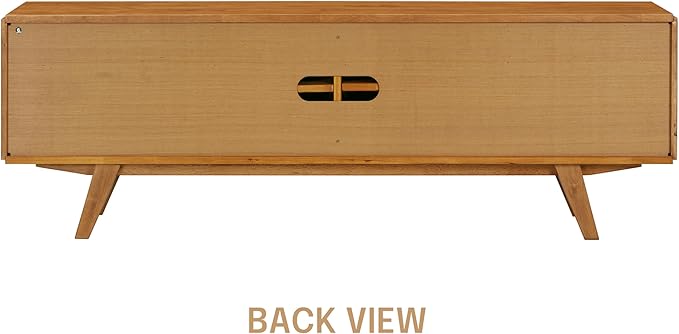 NTC Sapa Mid-Century Modern Solid Wood TV Stand 4-Door Media Console