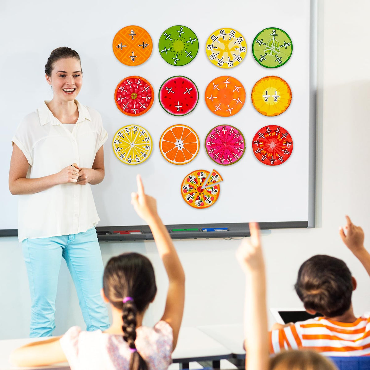 Simply Magic 166 PCS Magnetic Fraction Tiles and Circles & 112 PCS Yummy Magnetic Fractions