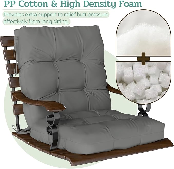 Outdoor Chair Cushion, High Back Soft Seat Pad
