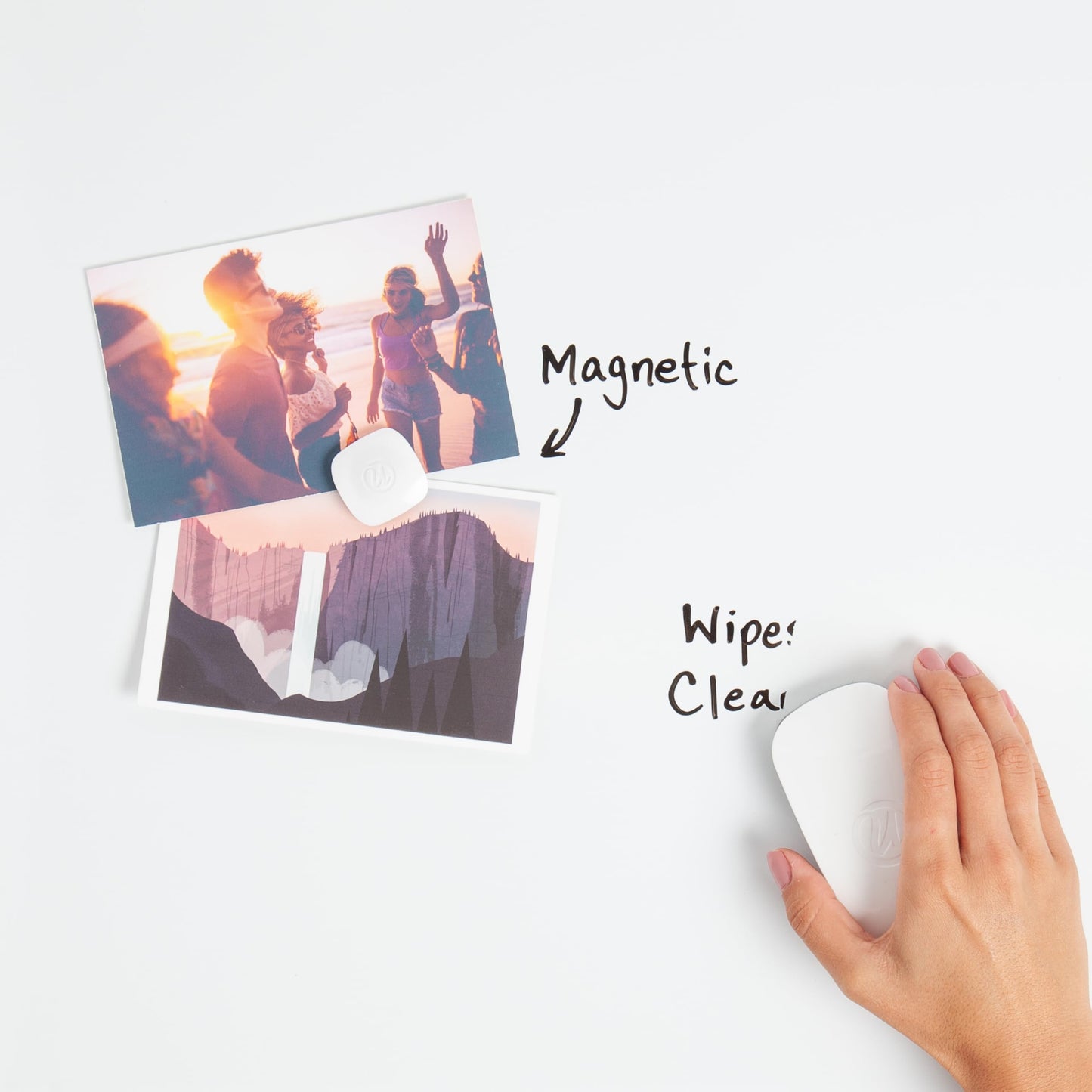 U Brands Contempo Magnetic Small Whiteboard, 8.5” x 11”, White Modern Frame, Mini White Board for Students, Fridge and Locker Dry Erase Board, Includes 4 Markers & Magnet