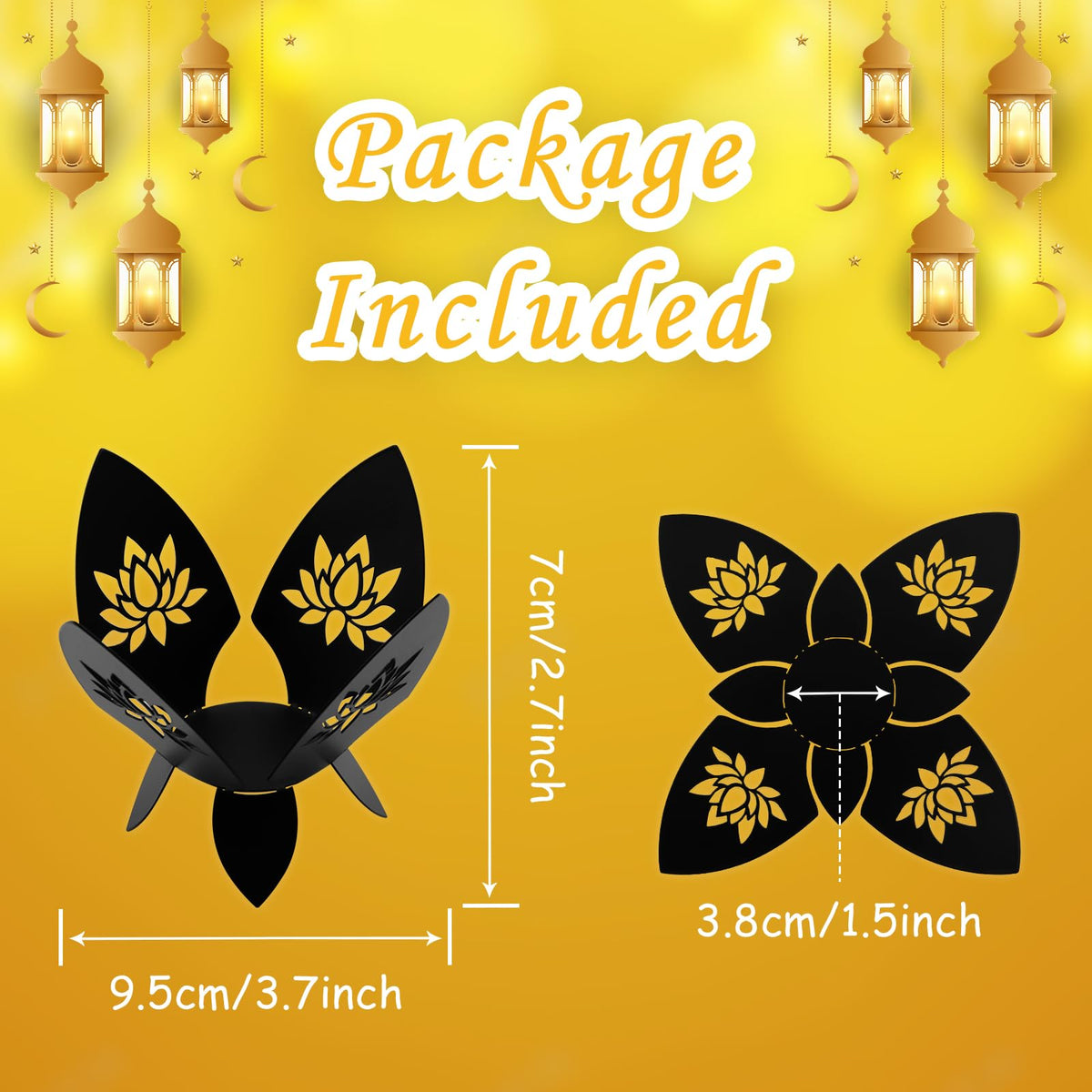 2 PCS Lotus Candle Holder Hollow-Out Lotus Tealight Candle Holder Shadow Lotus Pattern Flower Shape Candlestick Iron Diwali Decorative Candle Holders for Home Christmas Wedding Decor
