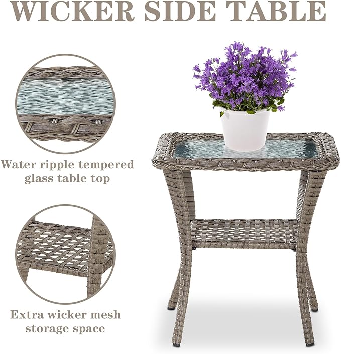 Belord 6 Pieces Wicker Patio Conversation Sets