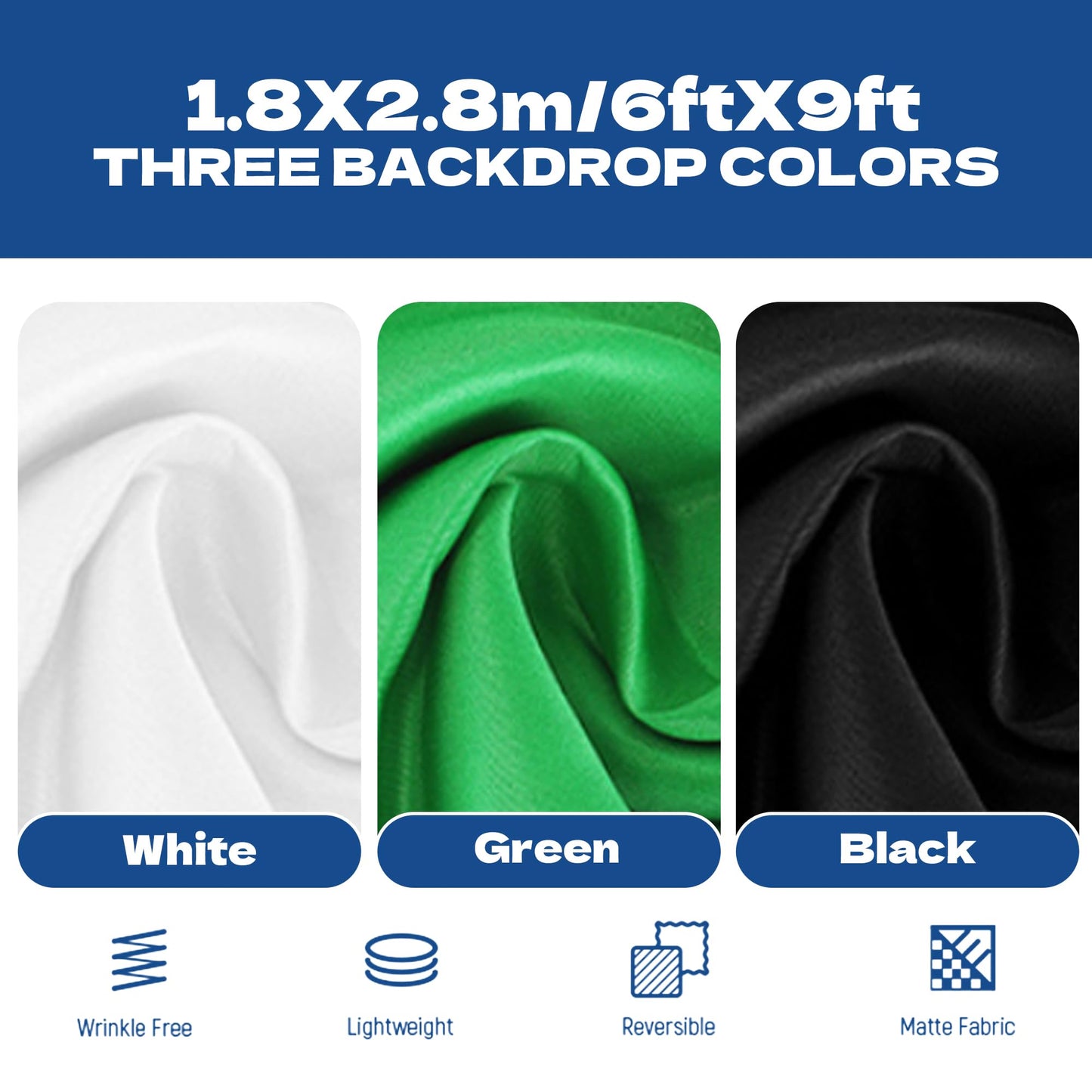 WEPHOTOJET Photography Softboxes Kit with 6.6x10ft Backdrop Stands, 5 Tripod Stands, 3 Color Background Screen, Softbox with 85W Led Bulb, Photo Studio Equipment for Video Shoot, Product & Portrait