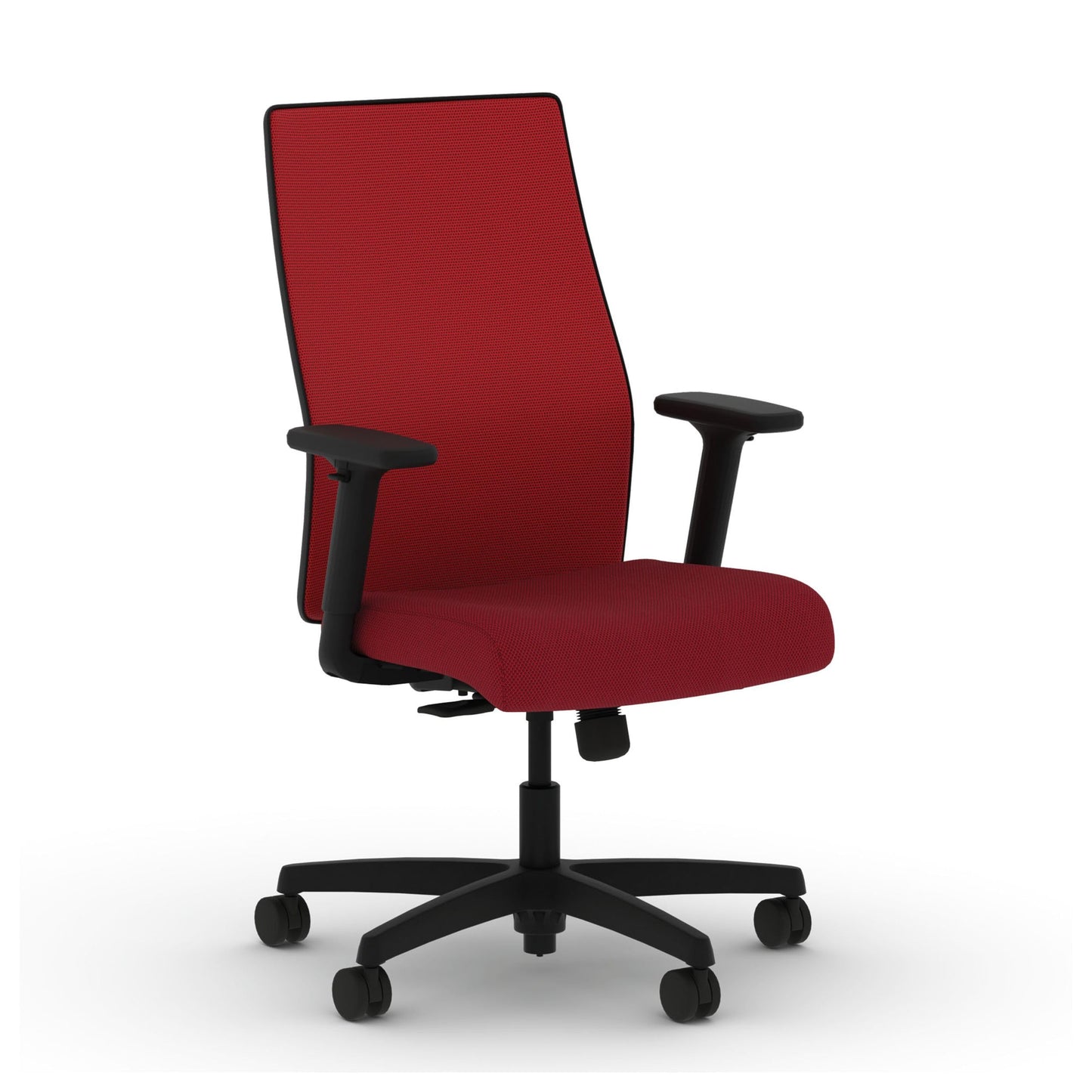 HON Ignition 2.0 Mid‑Back Ergonomic Office Chair, Mesh Task Desk Chair with Lumbar Support, Standard Synchro‑Tilt, Height and Width Adjustable Arms, Black Frame, Bullseye