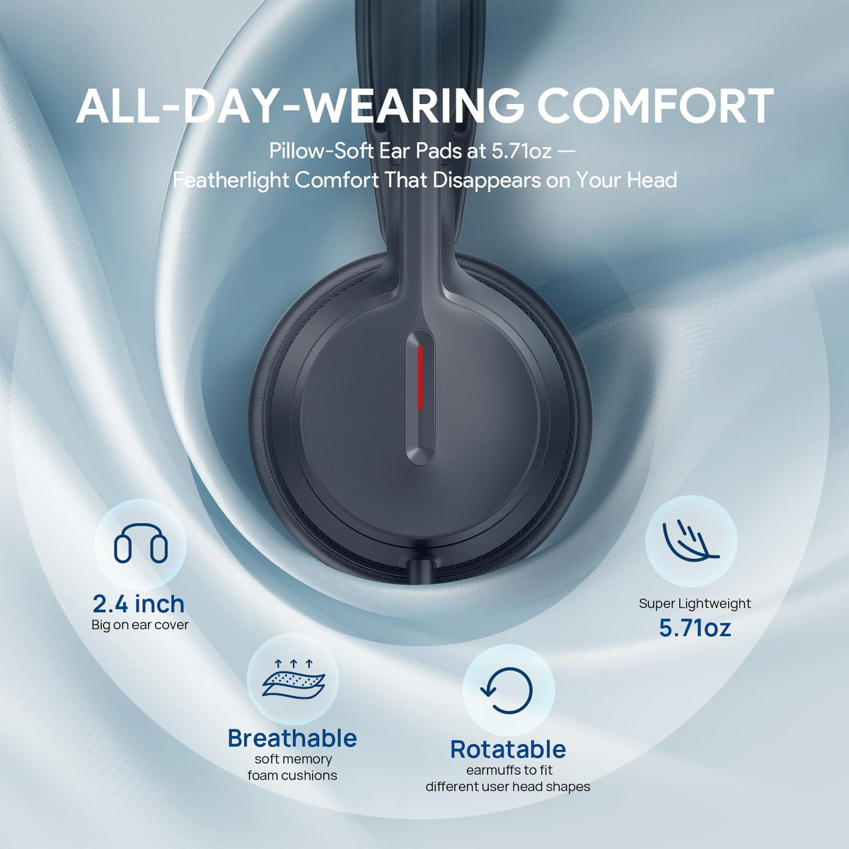 Yealink UH44 UC USB Headset -2 Noise Cancelling Mic, Comfort Ear Cushions, Stereo Sound for PC/Laptop with Inline Controls,Home,Office,USB-C/A & Busylight