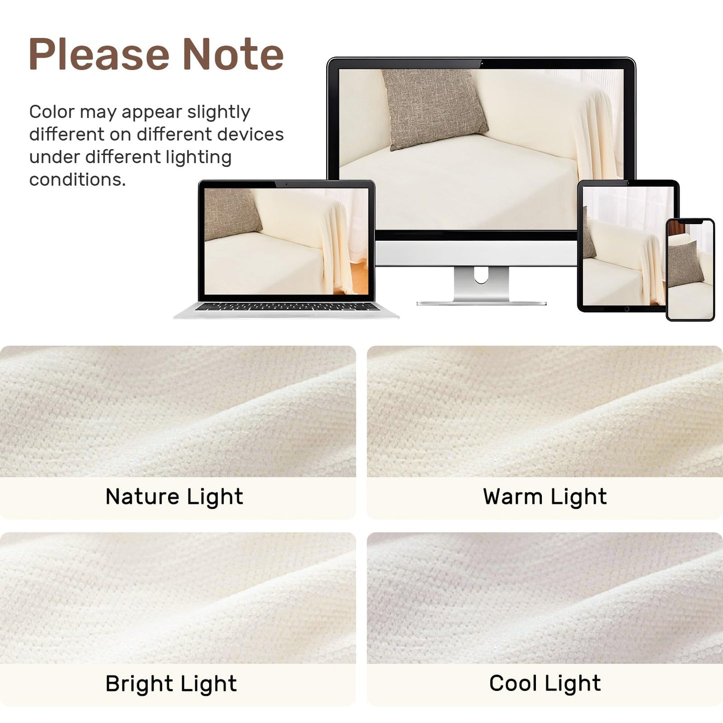Houmiggle Sectional Couch Covers, 2 Pieces Washable L Shaped Couch Covers Sofa Blanket for Dogs Pet Friendly Sectional Sofa Slipcovers Furniture Covers,71"x118"+91"x134",(XXX-Large,Cream White)