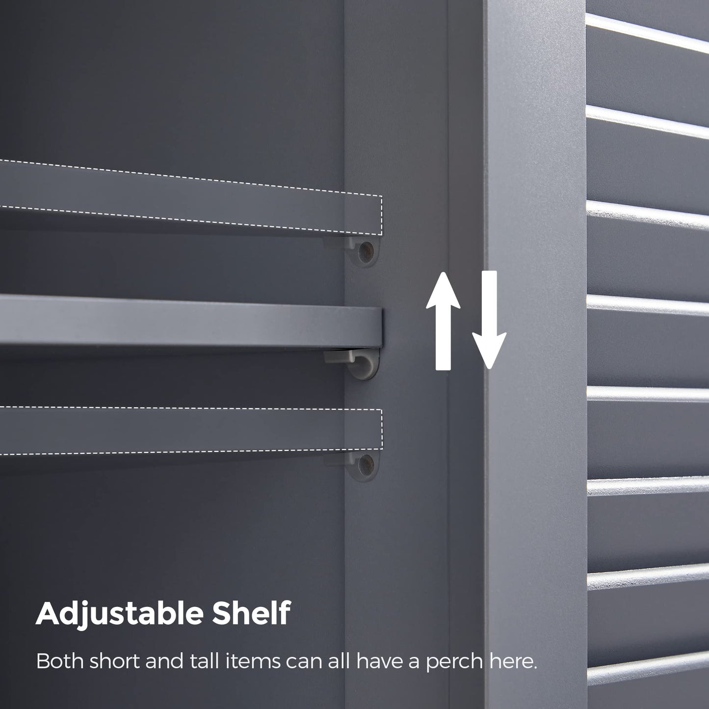 VASAGLE Bathroom Floor Cabinet, Bathroom Storage Cabinet, Freestanding, with Double Shutter Doors and Adjustable Shelf, for Bathroom, Living Room, Entryway, Kitchen, Gray UBBC040G01