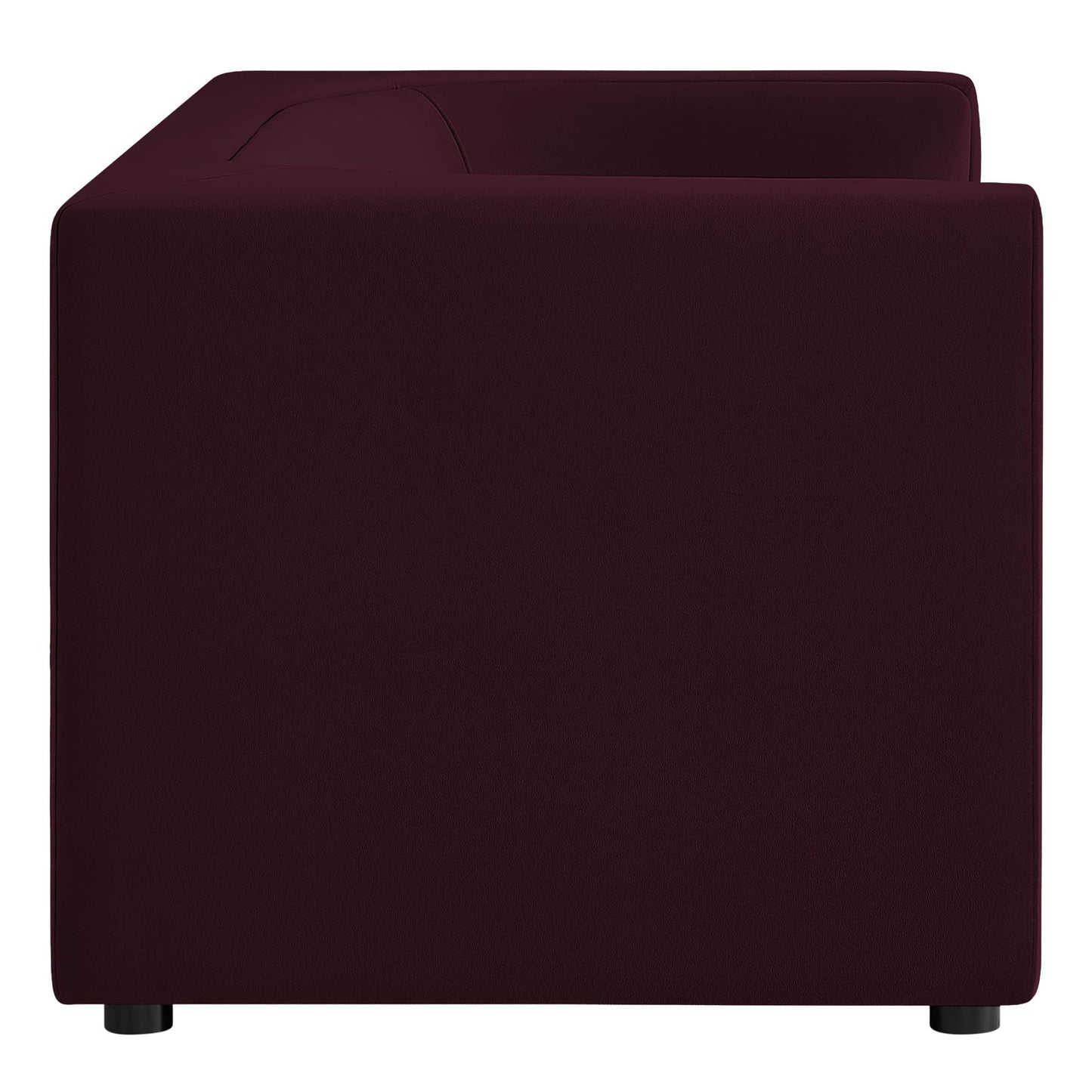 Modway Hilda 67 Inch Modern Curved Back Performance Velvet Loveseat in Mulberry – Plush Upholstered 2-Seat Sofa for Living Room, Apartment, Office