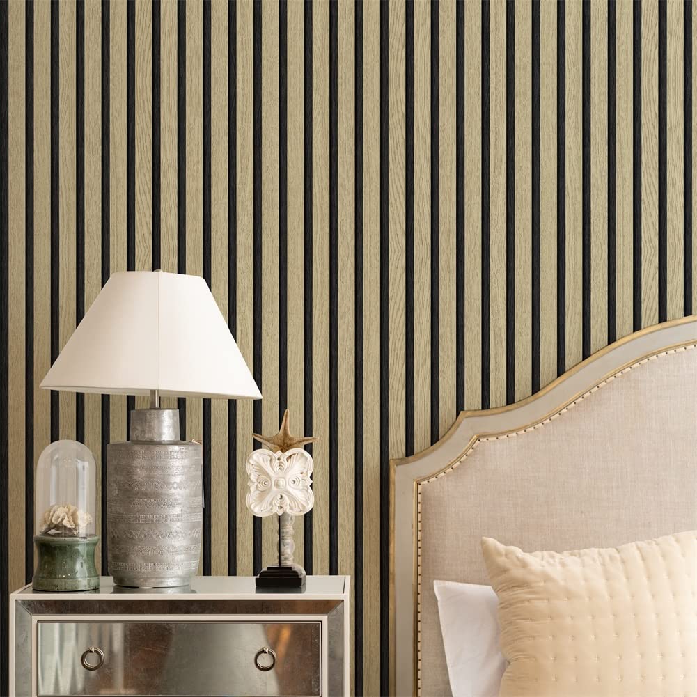 myforHD Wood Grating Stripe Self-Adhesive Wallpaper - Peel & Stick, Removable, Waterproof, PVC Vinyl Film, Multiple Sizes & Designs