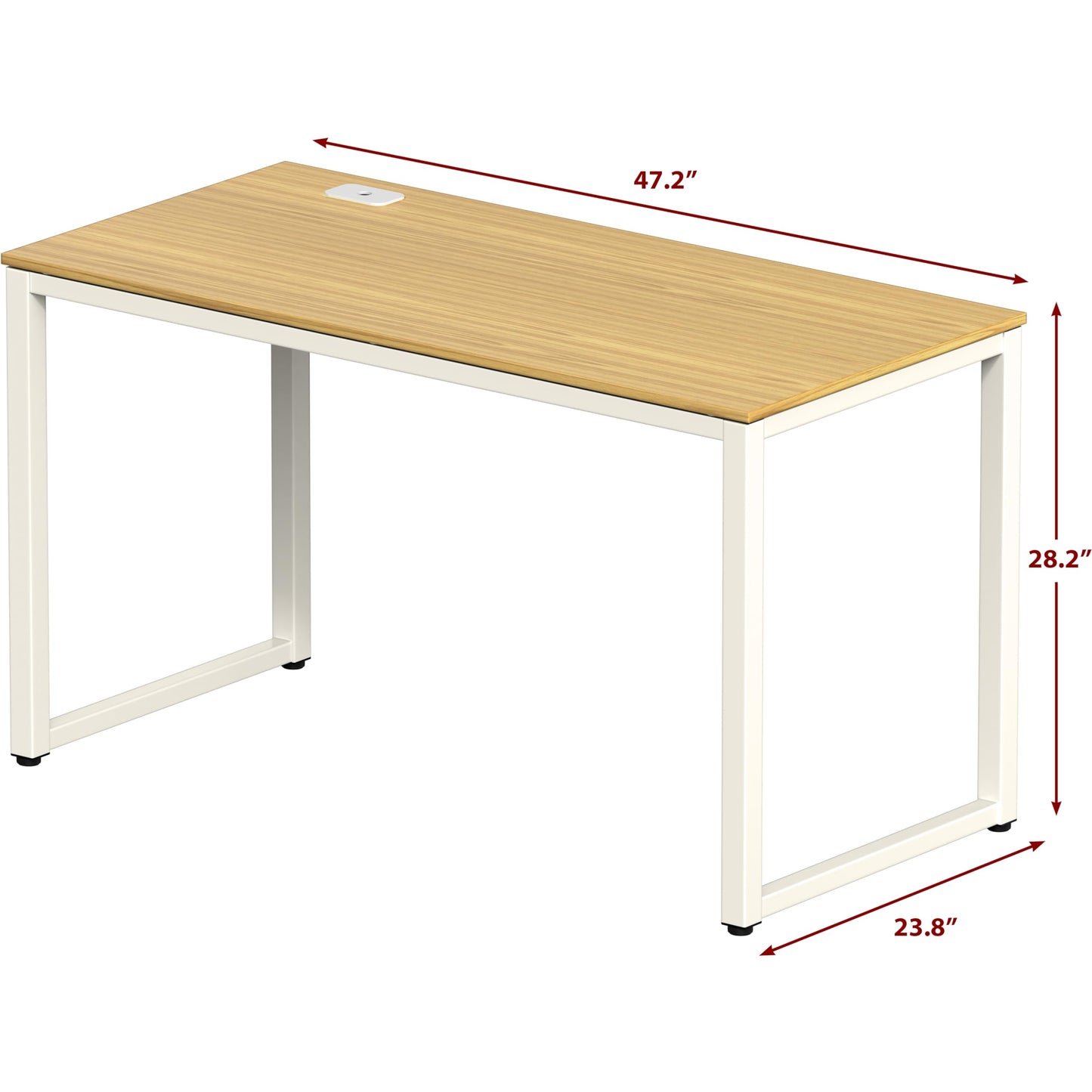 SHW 48-Inch Commercial-Grade Office Computer Desk, Oak