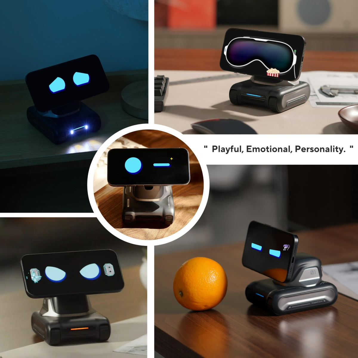 LOOI Robot-Starlight White-AI Desktop Companion,ChatGPT&Gemini Voice Interaction,Visual Understanding,Personality&Memory,10W Wireless Charging,Tech&Gadget Gift,Electronic pets,Toy,Geek,Desktop Setup