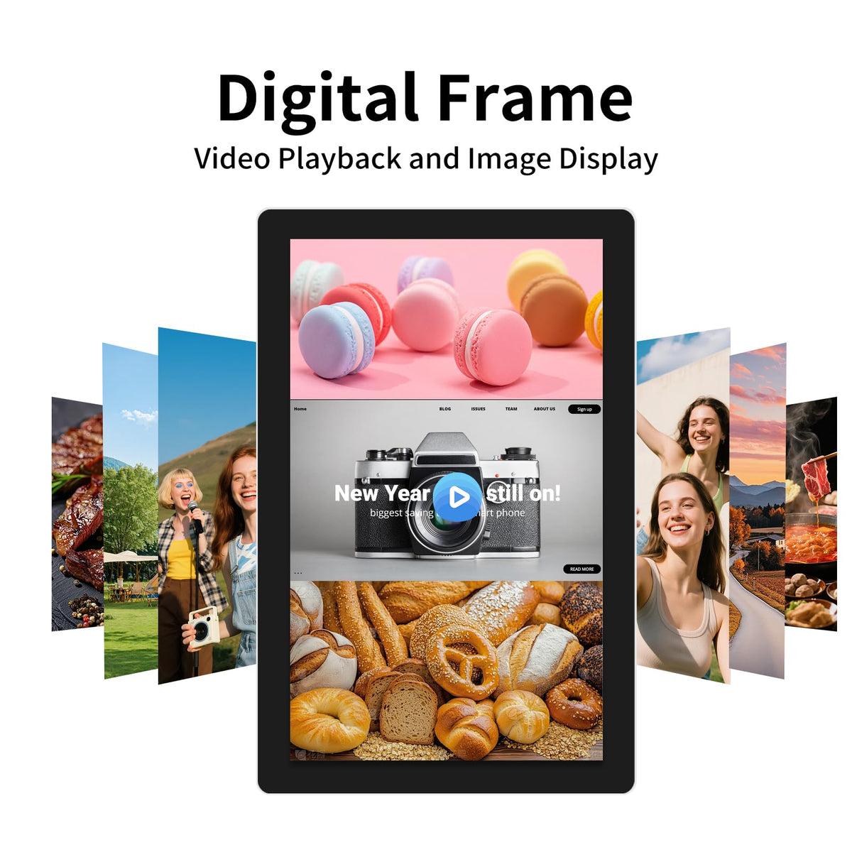 Tokigns 21.5 Inch Capacitive Multi-Touch Screen Industrial Monitor, 16:9 FHD Display 1920 x 1080P, Built-in Speakers, USB, VGA& HD Ports, Digital Signage Displays and Player for Advertising