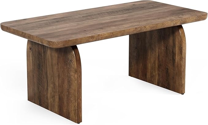 LITTLE TREE Farmhouse Coffee Table, 47 Inches Wooden Center Tables