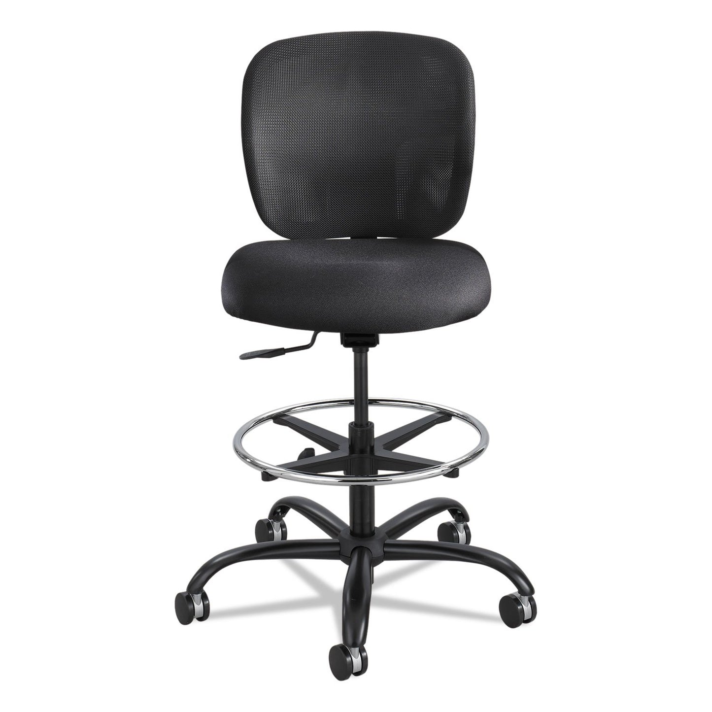 Safco Vue Office Chair, Heavy Duty Stool, 400 lbs Capacity, Ergonomic Mesh Back, 360 Swivel Seat, 5-Star Base, Big and Tall, Black