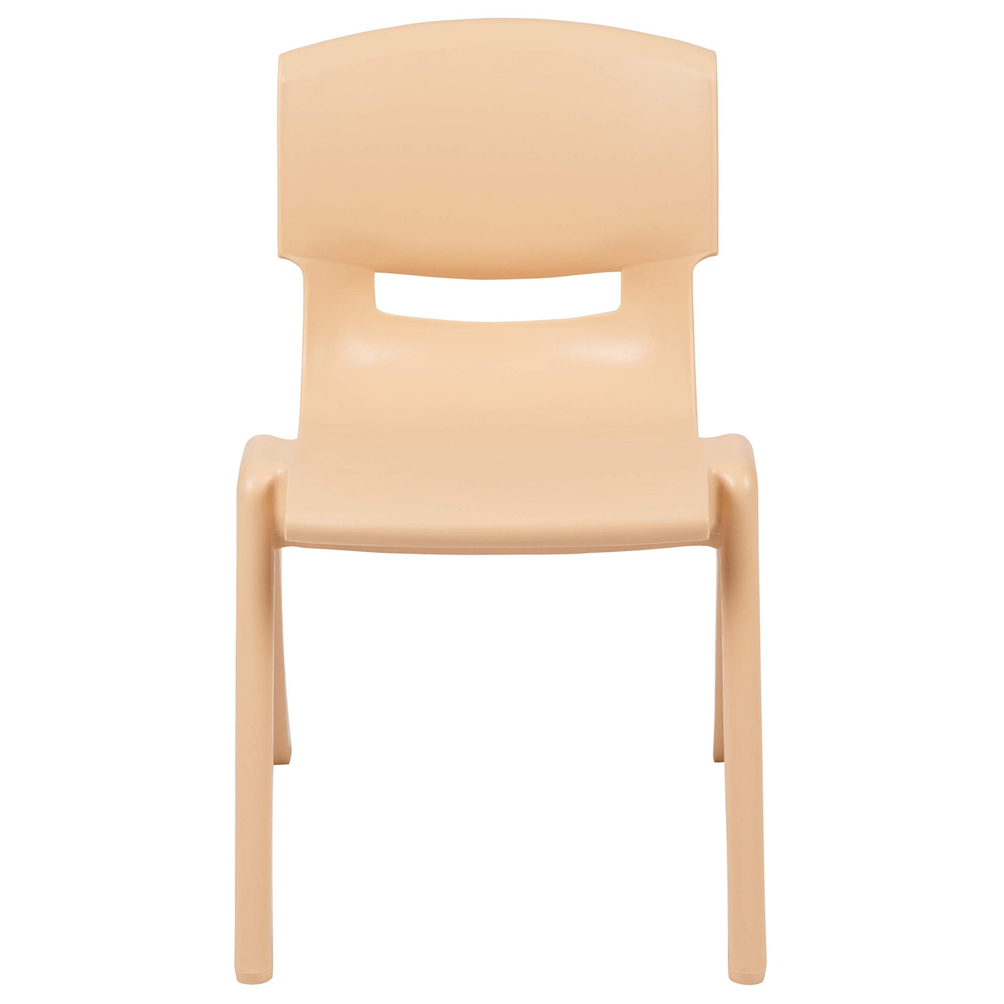Flash Furniture Whitney 2 Pack Natural Plastic Stackable School Chair with 13.25" Seat Height