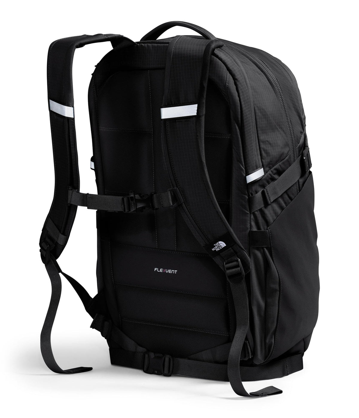 The North Face Router Everyday Laptop Backpack - Daypack, Water Repellent, Laptop Sleeve, Reflective Details, TNF Black/TNF Black-NPF, One Size