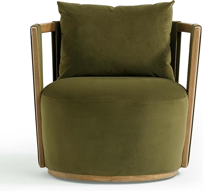 First of a Kind Swivel Chair in Green Plywood