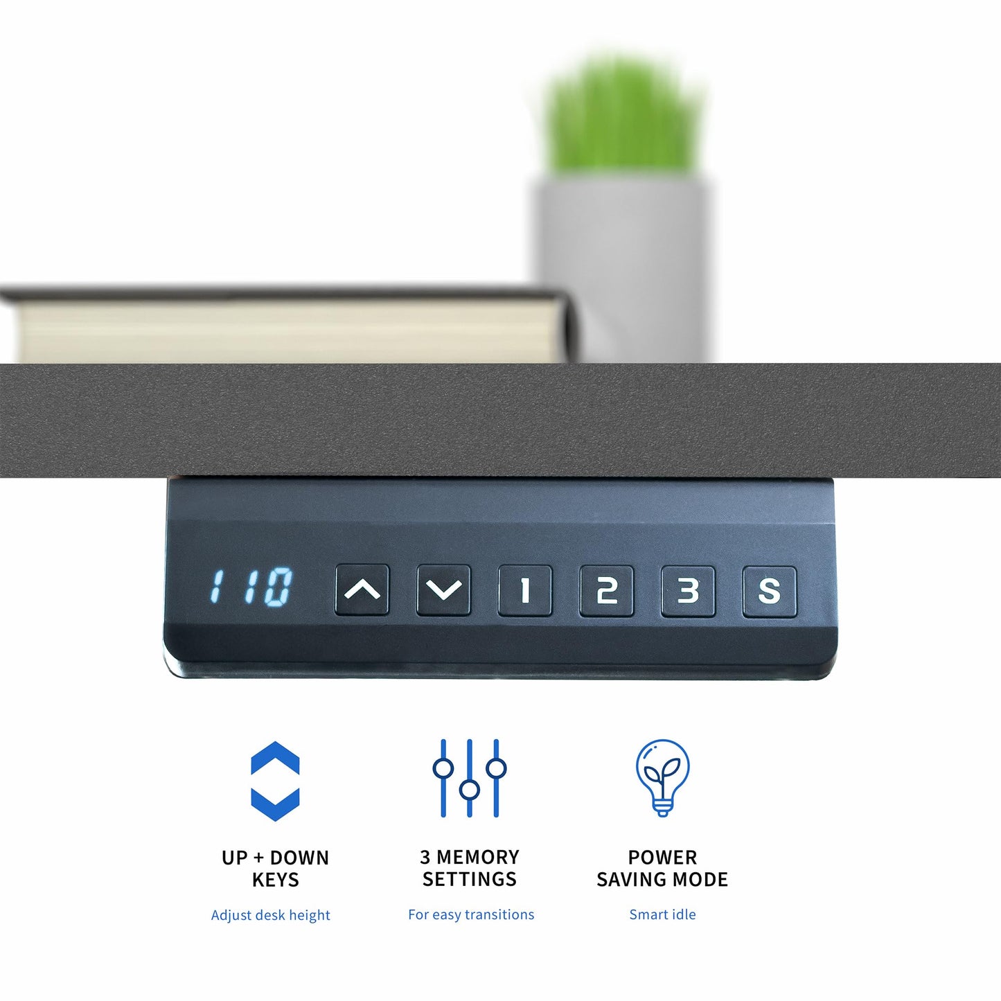 VIVO Electric 71 x 36 inch Standing Desk, Dual Motor Memory Controller Height Adjustment, E2B Series, Black Top Black Frame, DESK-KIT-E2B7B-36