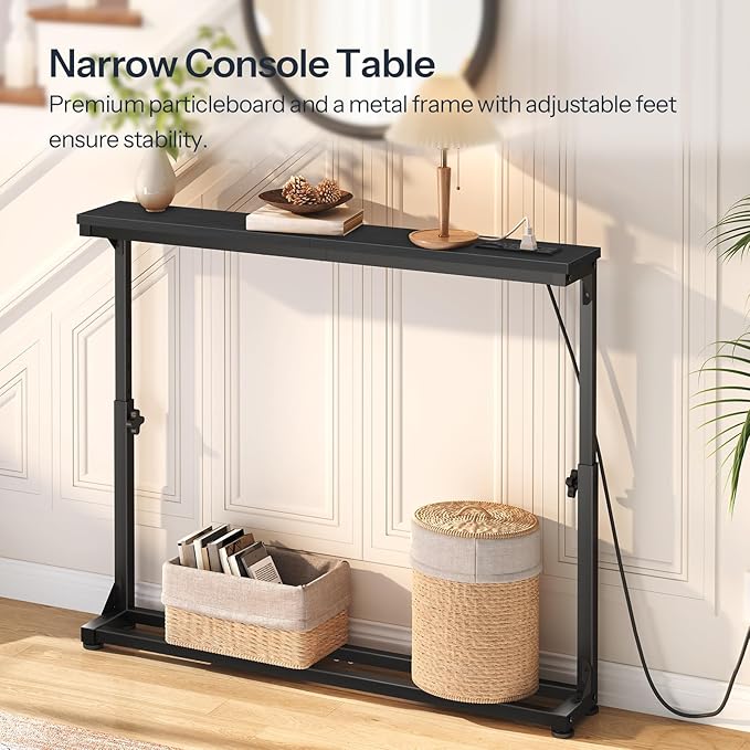 HOOBRO Narrow Console Table Set of 2