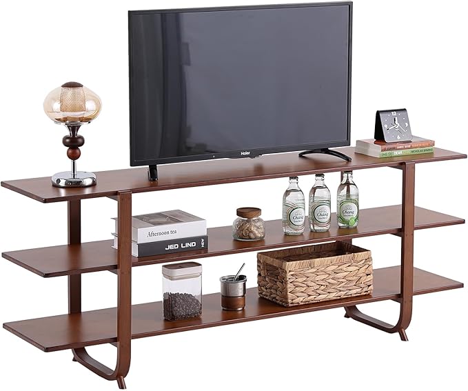 Tiita Wooden TV Stand for 65 Inch TV, Modern Media Console Table