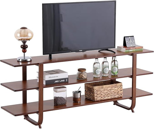 Tiita Wooden TV Stand for 65 Inch TV, Modern Media Console Table