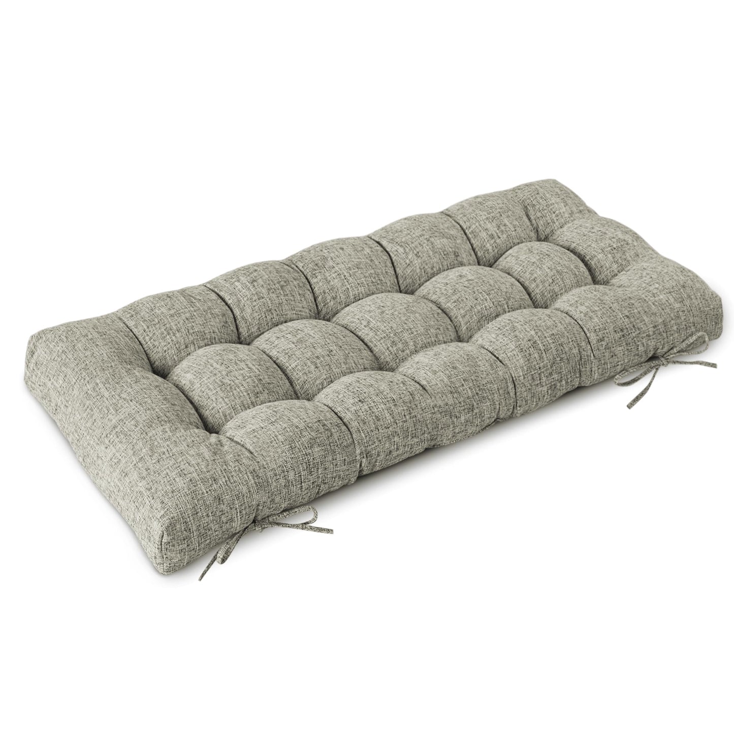 FlyGulls Bench Cushion for Indoor Furniture Rectangle Bench Seat Cushion for Bay Window Entryway Bench Thick Textured Chair Cushion with Non-Slip Backing 1 Pack 48 x 19 inch (1, Heather Gray)