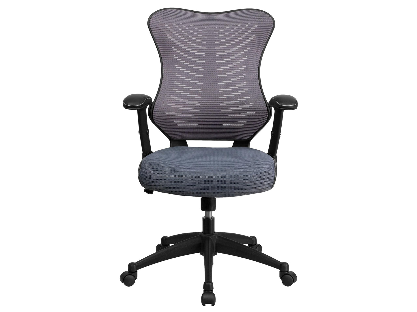 Flash Furniture Kale High Back Designer Gray Mesh Executive Swivel Ergonomic Office Chair with Adjustable Arms