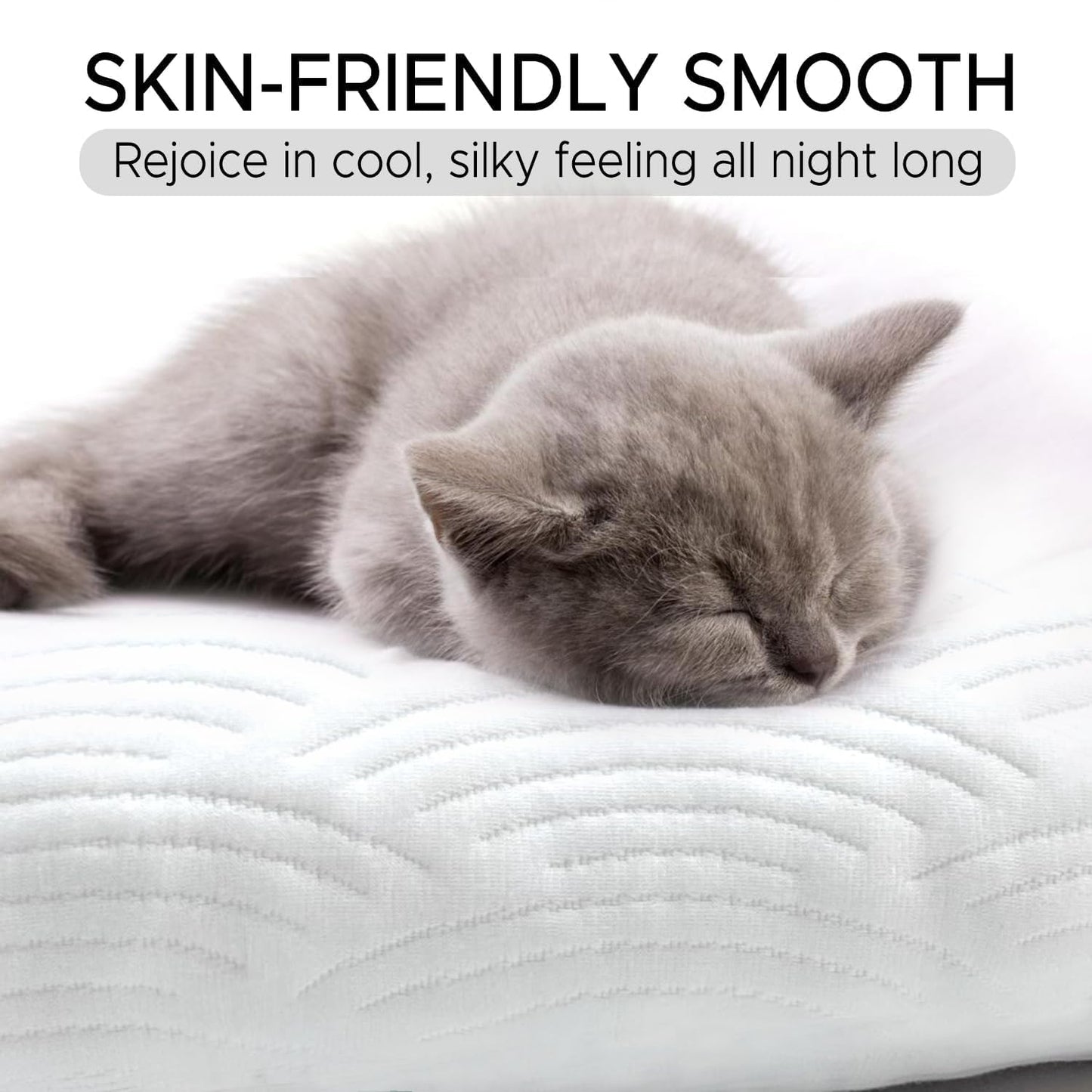 SCHNAUZER HOME Body Pillow for Adults - Soft Long Bed Pillows Insert for Sleeping - Shredded Memory Foam & Removable Washable Cover - Swan Shaped Side Sleeper Pregnancy Pillow 49 Inch (White)