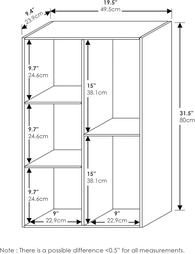 Furinno Luder 5-Cube No Tool Assembly Open Shelf