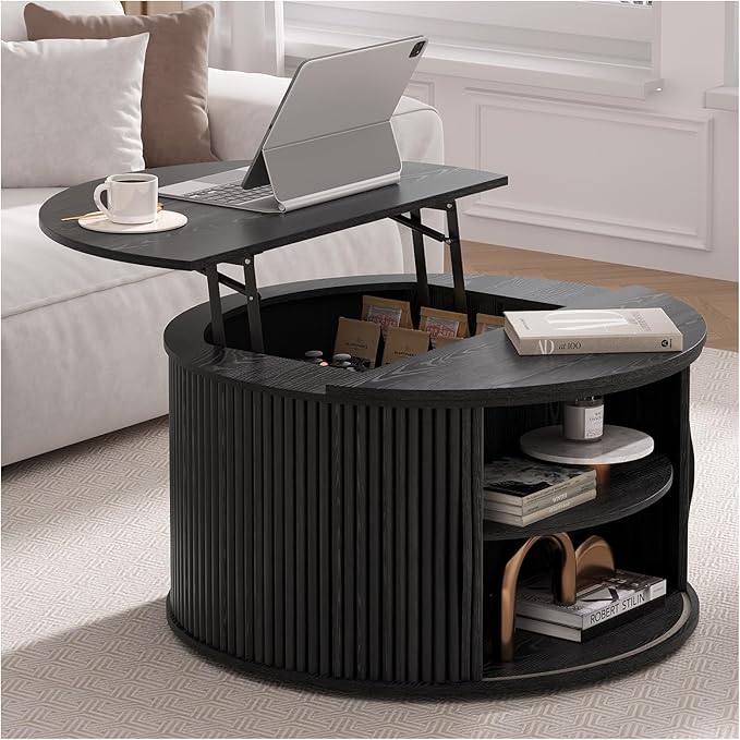 JOINICE 31.5" Round Lift Top Coffee Table