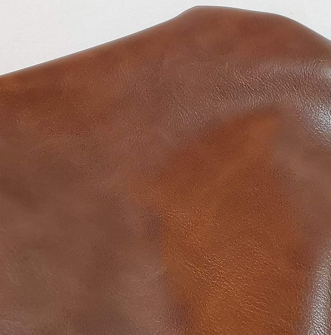 NAT Leathers | Tan Mid Brown Soft Faux Vegan Leather PU | 5 Yards Cut by The