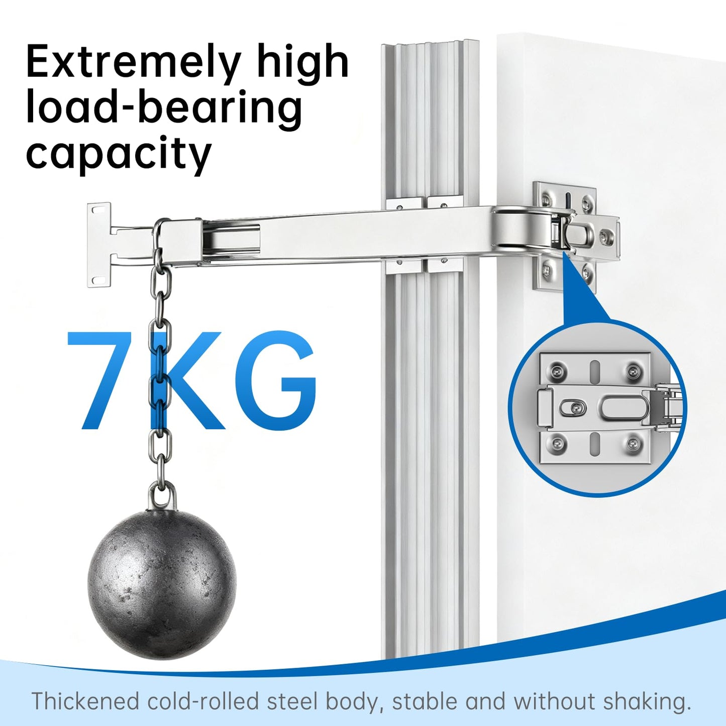 XBLWIN Lateral Opening Door Hinge Set 180° Parallel Opening Cabinet Wardrobe Door Sliding Load-Bearing 15.4lb Heavy Duty Hinge