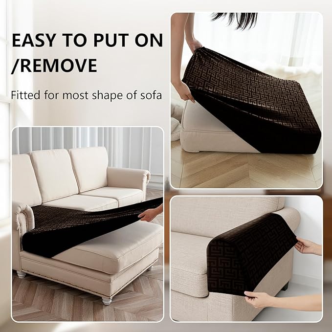 UNBBRRL 10 Pieces Stretch Sofa Cushion Covers